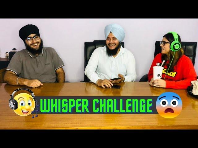 WHISPER CHALLENGE WITH BROTHER & SISTER || FUNNIEST WHISPER CHALLENGE || ( Gurjit singh vlogs )