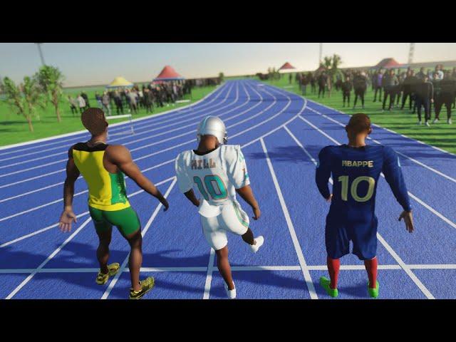 Usain Bolt VS Kylian Mbappé VS Tyreek Hill