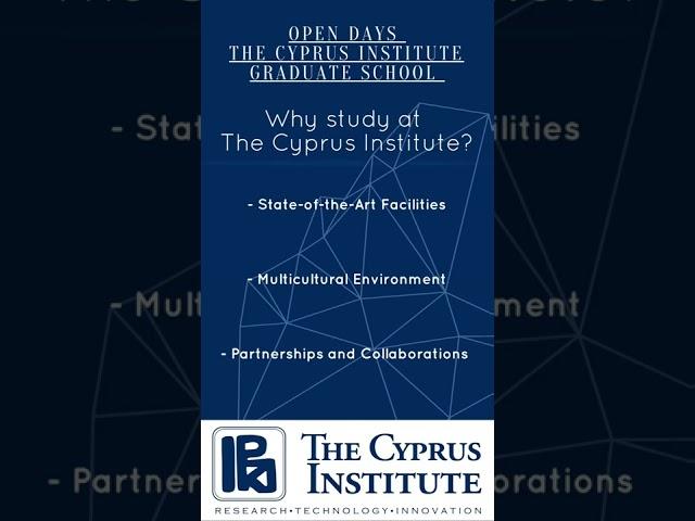 Why study at The Cyprus Institute?