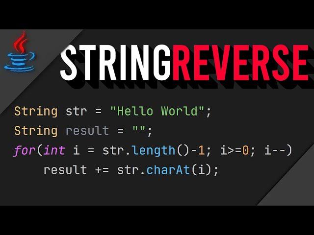 Reverse Strings in JAVA | (simple & easy)