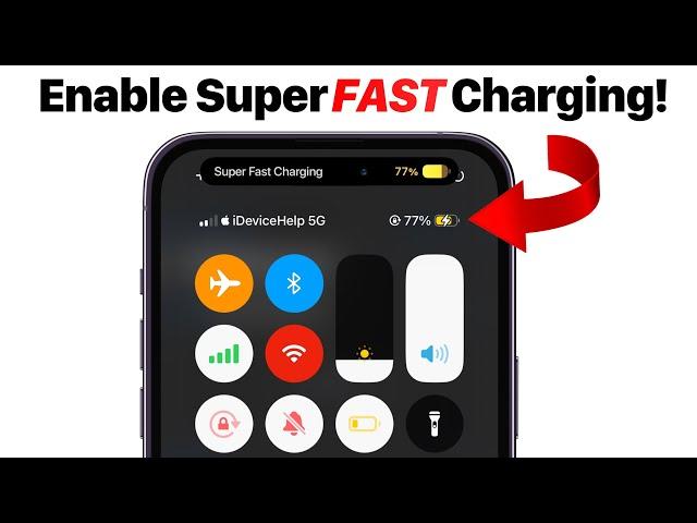 Enable SUPER FAST Charging on Your iPhone (FREE)