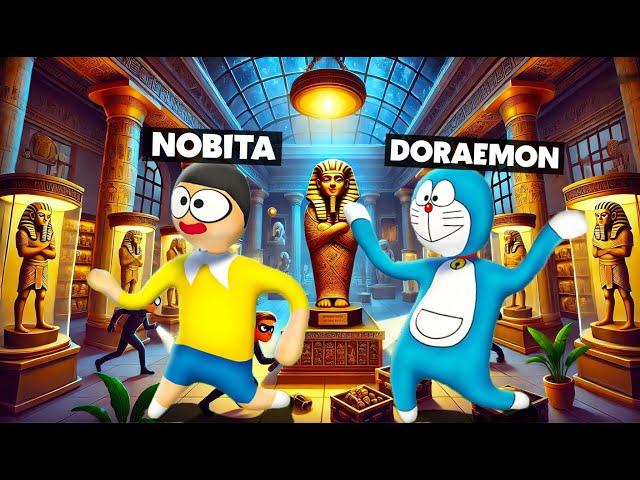 DORAEMON And NOBITA Stolen MUMMY From Museum In HFF !!! 