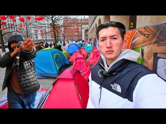 Manchester: Inside the Migrant Tent City Crisis   ( Attacked! )