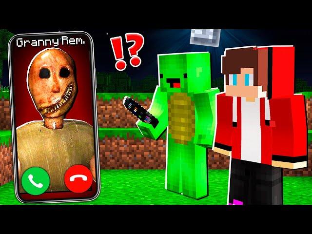 Why Creepy Granny Remake CALLING at 3:00am to MIKEY and JJ ? - in Minecraft Maizen