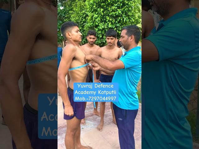 Chest Measurement(Agniveer Bharti) Yuvraj Defence Academy Kotputli Dir.-Ajeet Singh Chauhan(Ex.Army)