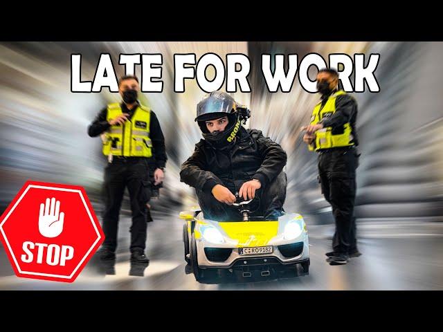 With 100 km/h TOYCAR to work  |  Security tries to stop me