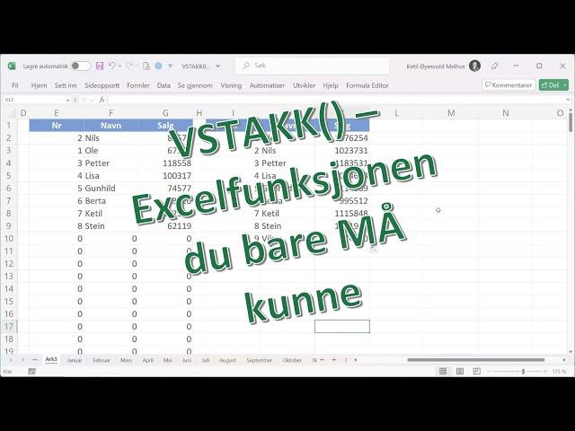 Excel på norsk: VSTAKK - Funksjonen du bare MÅ kunne