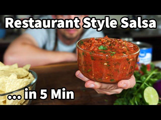 5 Minute Restaurant Style Salsa Recipe