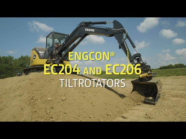 Engcon® EC204 and EC206 Tiltrotators | John Deere Compact Excavator Attachments