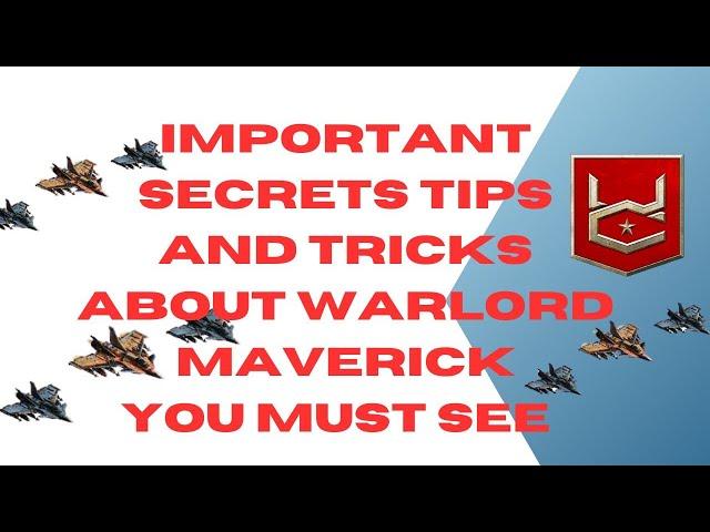 war commander important secrets tips and tricks about Warlord Maverick you must see  sector breach