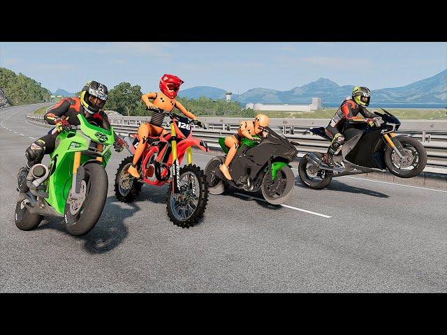 Motorbike Crashes #28 - BeamNG DRIVE | SmashChan