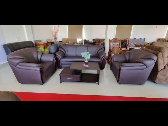 Leather Sofa Set with Price - Srivari Furniture Tirupati | Video No : 40