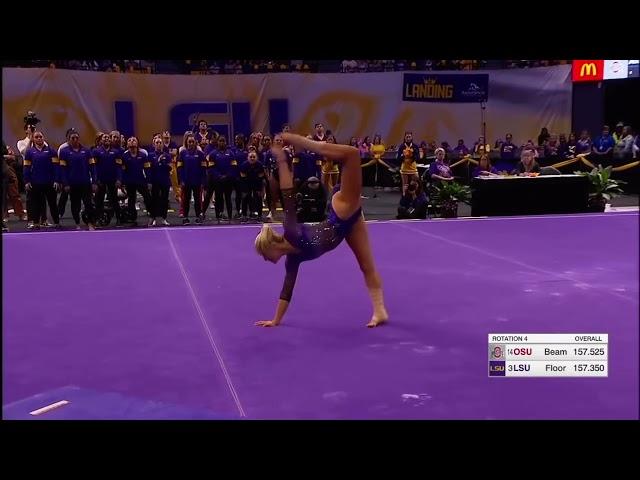 Olivia Dunne Floor LSU vs Ohio State 2024 9.875