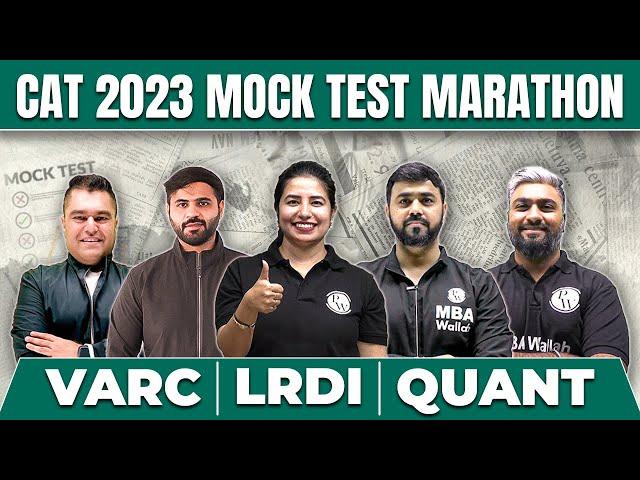 MOCK TEST MARATHON FOR CAT 2023 | VARC | QUANT | LRDI | MBA Wallah | Physics Wallah