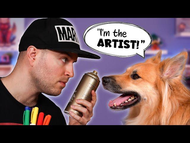 I Let My DOG Pick my Art Supplies - Everything went WRONG