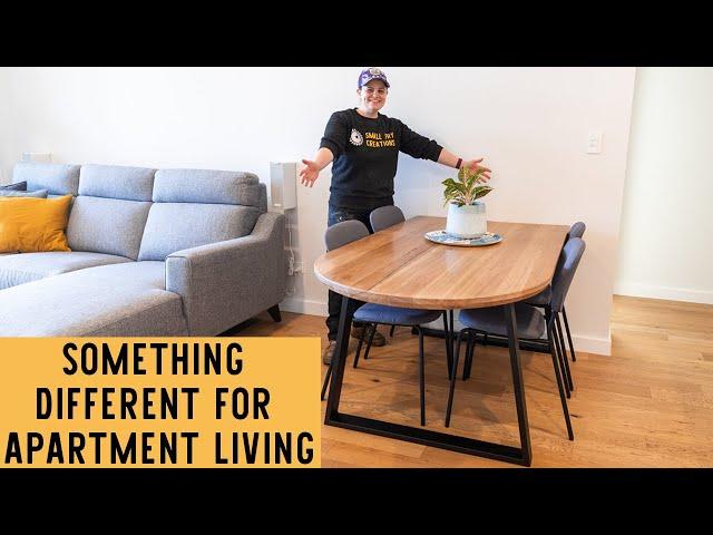 DIY Dining Table with purchased legs. | Perfect for apartment or open plan living