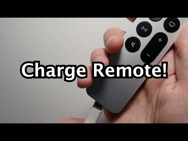 Apple TV 4K How to Charge Remote Control & Check Battery!