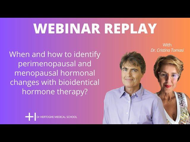 Webinar replay | Hormone Therapies for Women | Dr. Hertoghe and Cristina Tomasi