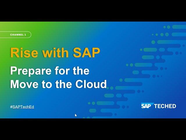 What is RISE with SAP?  Prepare for the Move to the Cloud