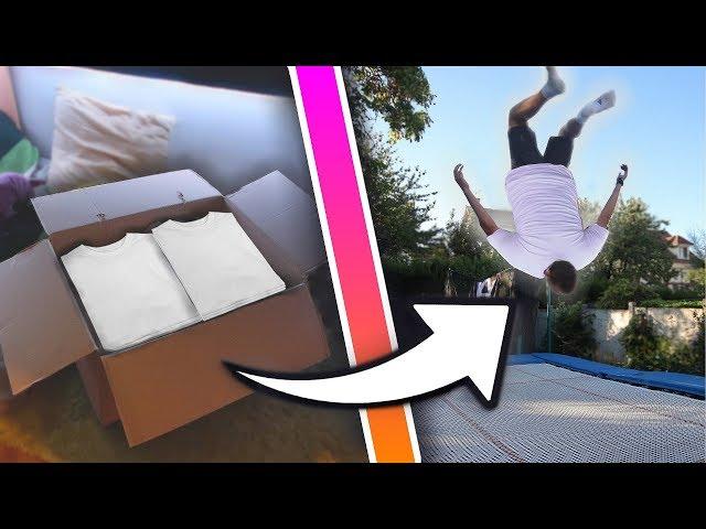 BACKFLIP AVEC 100 T-SHIRTS CHALLENGE!