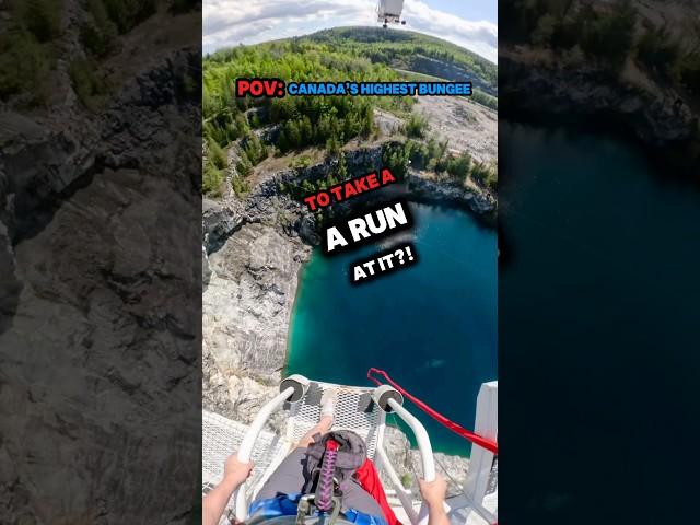 POV: running off a bungee tower!
