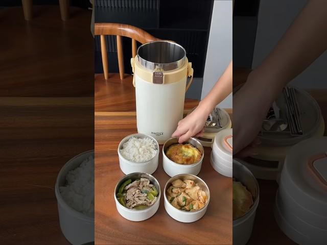 food can be packaged separately without mixing flavors! #lunchbox #insulatedlunchbox