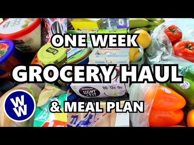 One Week Grocery Haul PLUS FAMILY FRIENDLY WW Meal Plan Menu! Weight Watchers  Points Included!