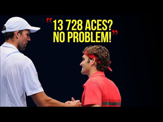 Roger Federer Casually Handling The Biggest Server in Tennis History