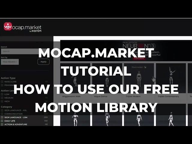 Mocap.Market Tutorial | FREE MOTION CAPTURE LIBRARY