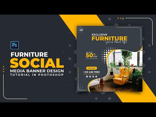 How to Design Furniture Social Media Banner | Adobe Photoshop Tutorial | Speed Art | Grafix Mentor