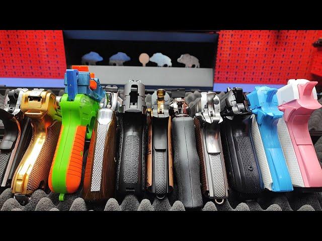 Gun Toys & Airsoft Gun ! Reloading 11 Airsoft Military Guns - Box Of Toys