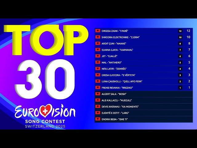  Festivali i Kenges 63 | Voting Simulation | Top 30 (Albania Eurovision 2025)