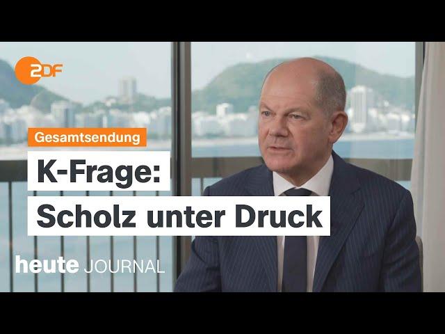 heute journal vom 19.11.2024 K-Frage bei der SPD, 1000 Tage Krieg in der Ukraine, G20-Gipfel in Rio