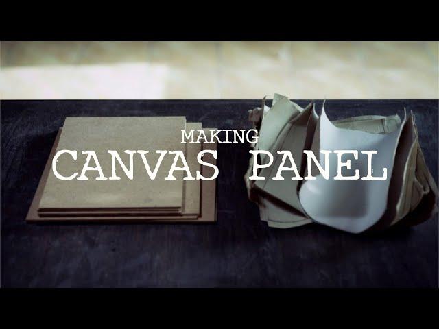 Making canvas panel for oil painting/ 캔버스 판넬(보드) 만들기.