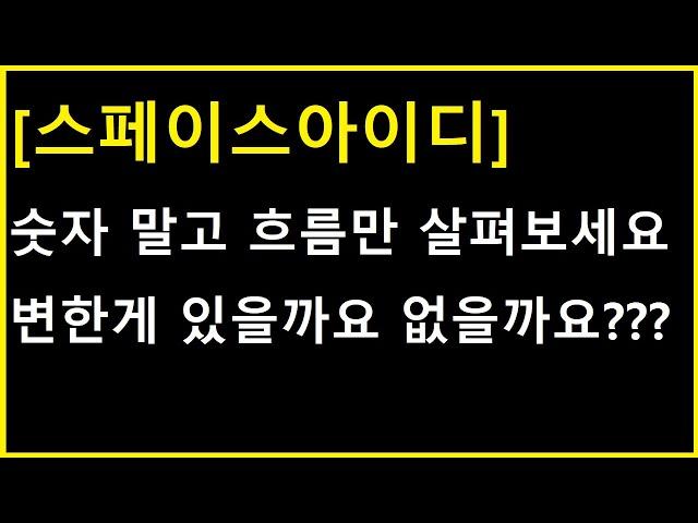 [스페이스아이디 코인] 숫자 말고 흐름만 봐야하는 이유. 변화가 있다면 뭘 먼저 봐야할까?