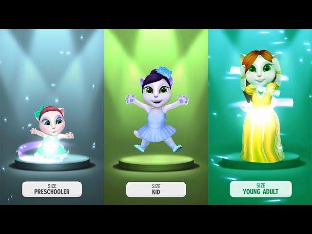 My Talking Angela BABY vs KID vs ADULT Size - Gameplay Great Makeover For Children HD