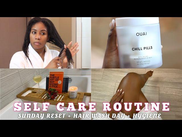 MY SELF CARE & RESET ROUTINE | HYGIENE + HAIR WASH DAY + SEPHORA BODYCARE FAVORITES | STEPHANIE V