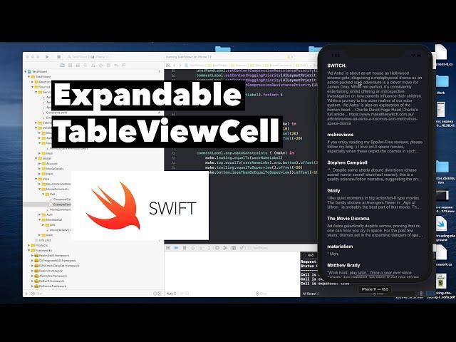 EXPANDABLE TABLEVIEWCELL: Create Self-Sizing TableviewCell