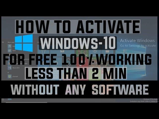 Activate your windows-10 for Free in less than 2 Minutes!!! | Flitzip