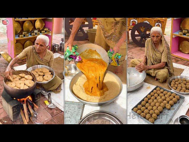 90 Year old grandma making Churma ladoo #90year #grandma #recipe #ladu