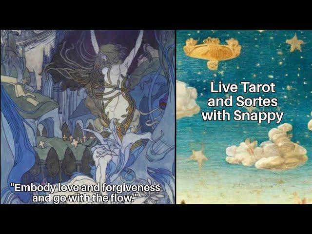 "Embody love and forgiveness and go with the flow." Live Tarot and Sortes with Snappy