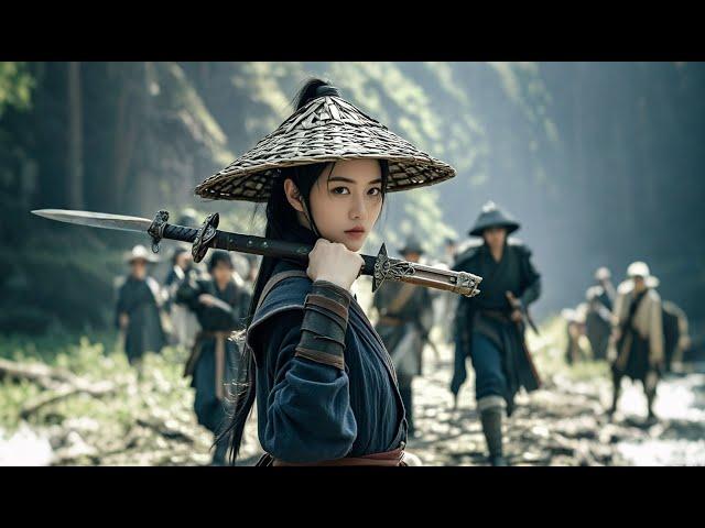 Kung Fu Movie: A girl, highly skilled, infiltrates enemy camp and defeats all martial arts experts.