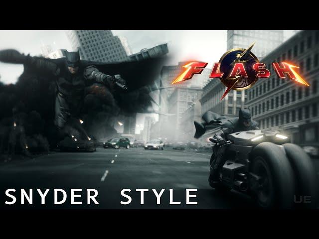 Batman Motorcycle Chase - Zack Snyder Style (The Flash 2023)