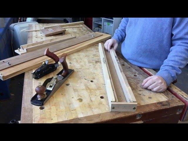 Various woodworking jigs for hand tool work