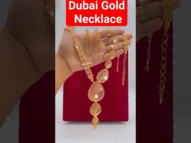 Dubai UAE gold Necklace with latest design #gold #jewellery #fashion #necklace #earrings #diamond