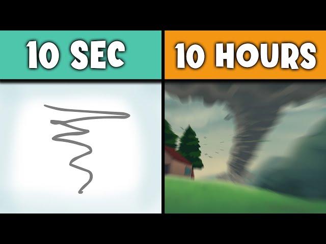 Animating a TORNADO in 10 Seconds vs 10 Hours