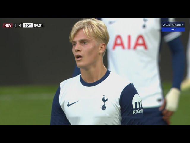 Lucas Bergvall Tottenham DEBUT vs Hearts 2024/25 