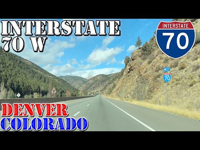 I 70 West - Denver to Silverthorne - Colorado - 4K Highway Drive