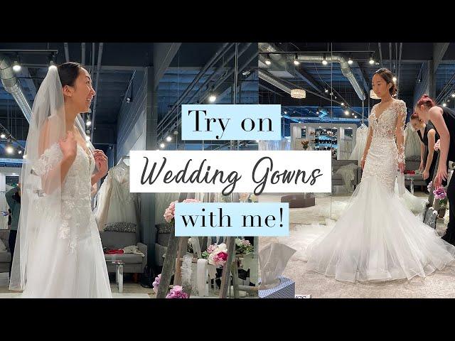 Try on Wedding Dresses with me! + WEDDING UPDATES