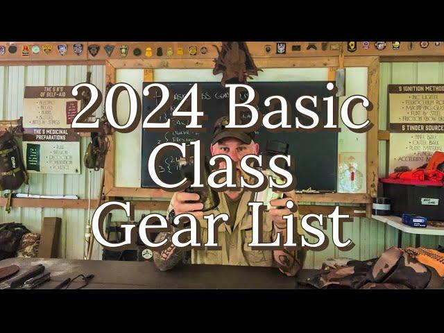 Basic Class Gear List 2024 EXPLAINED